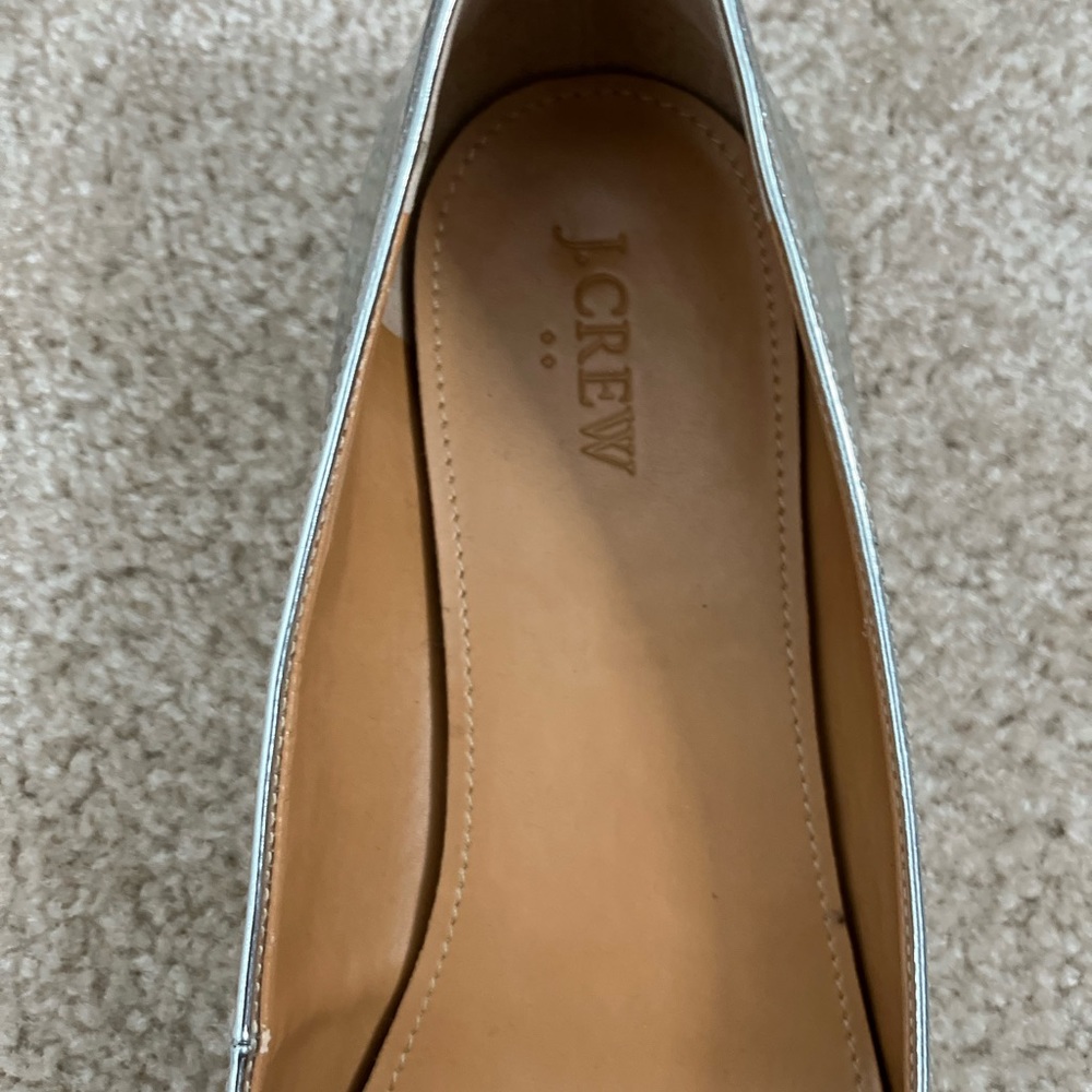 J. Crew Silver Flats, size 11 - Picture 3 of 6
